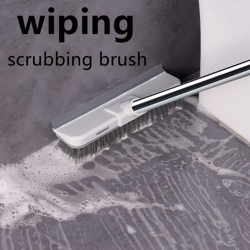 Multi-Use Long Handle Scrub Brush with Stiff Bristles – Heavy Duty Floor, Tile & Grout Cleaner for Bathrooms, Kitchens & Outdoor Spaces – Versatile Cleaning Tool