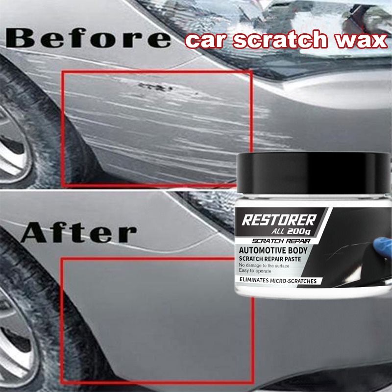 200g Car Scratch Repair Wax – Auto Paint Scratch Remover & Polishing Wax Kit for Car & Motorcycle Paint Care – Quick Fix for Minor Scratches, Swirl Marks & Oxidation