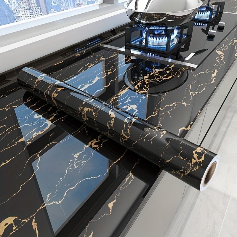 Modern Aesthetic Self-Adhesive Marble Wallpaper – 3 Colors, Decorative Peel & Stick Wall Covering for Kitchen, Bathroom, Tabletop, Room Renovation – 39.98 cm Width, 100/500/1000 cm Length