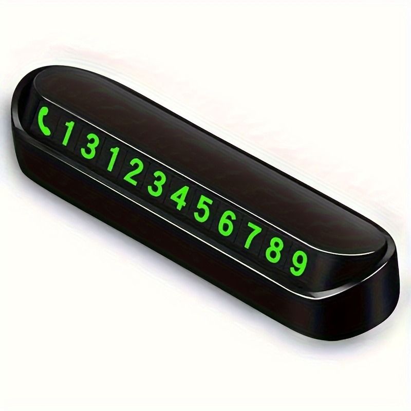 Car Dashboard Parking Number Display Plate – Durable ABS Temporary Phone Number Frame with Magnetic Digits, Heat & Sun Resistant, Easy-to-Move Design for Car Owners