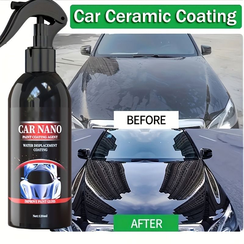 Ultimate Nano Ceramic Coating Spray – Long-Lasting Car Paint Protection, Hydrophobic Shine, Waterproof Ceramic Coating for Cars & Glass, Scratch Resistant Auto Detailing