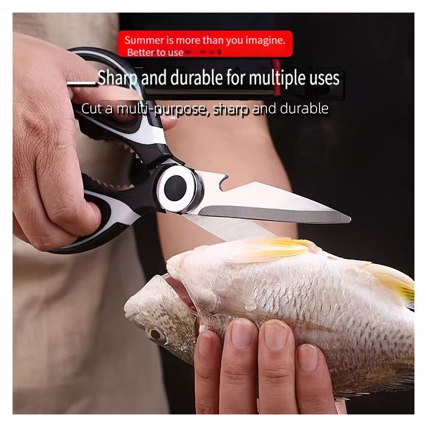Heavy-Duty Kitchen Shears – 420 Stainless Steel Multipurpose Scissors for Chicken, Duck, Fish & Vegetables – Sharp Blades, Ergonomic Handles, Food-Safe, Durable Cooking Tool
