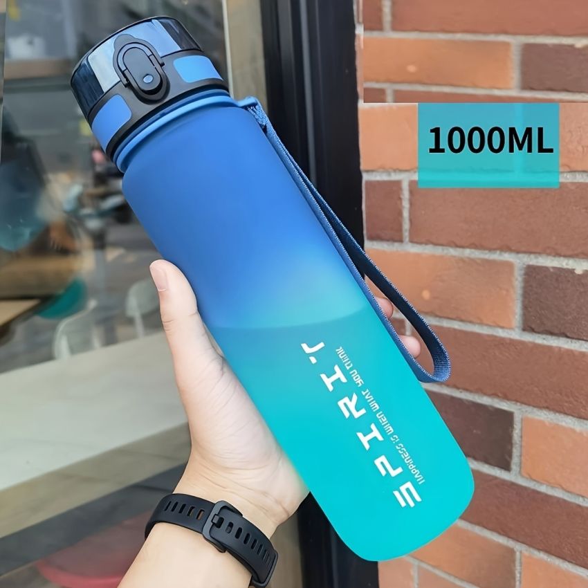 Gradient Sports Water Bottle 1000ml – Large Capacity, Durable Plastic Drinking Bottle for Men & Women, Leakproof Travel Cup for Fitness, Hiking, Camping & Outdoor Activities