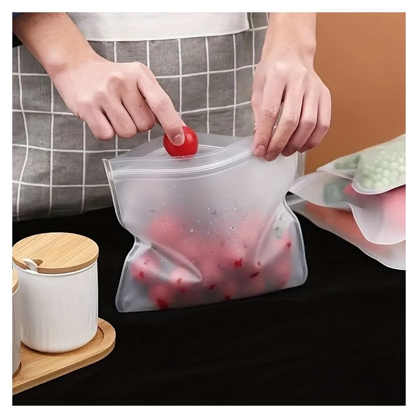Reusable Silicone Food Storage Bag – 1pcs, Leak Proof, BPA Free, Stand-Up, Self-Sealing