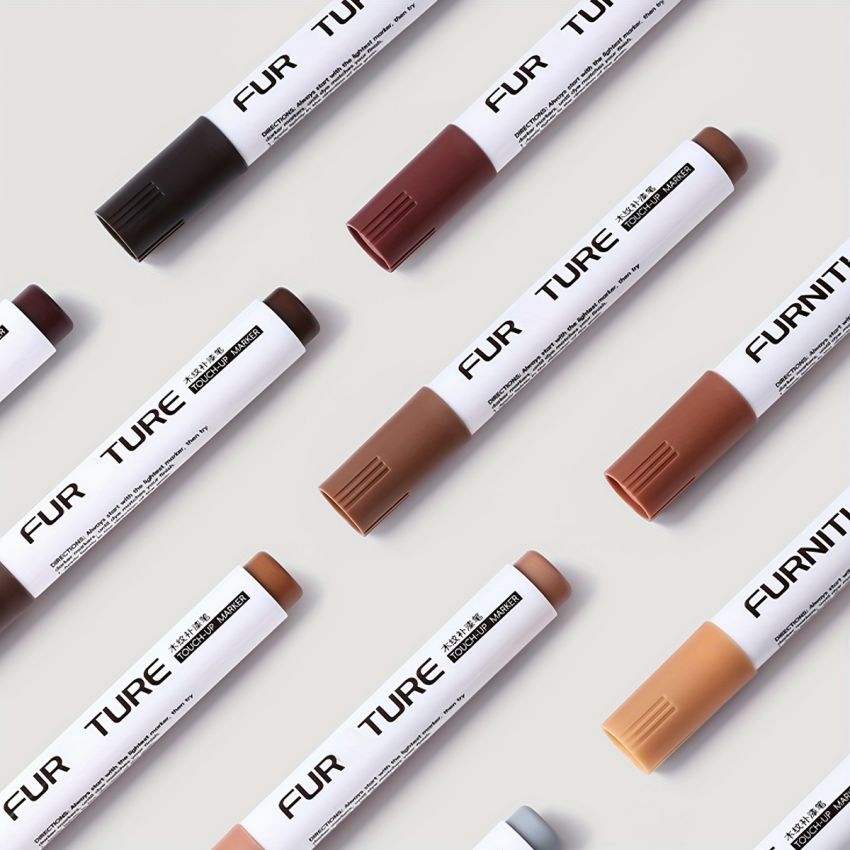 12pcs Furniture Repair Kit – Wood Markers & Filler Sticks for Scratches, Stains & Cracks – Restore Wooden Furniture, Cabinets, Tables & Floors