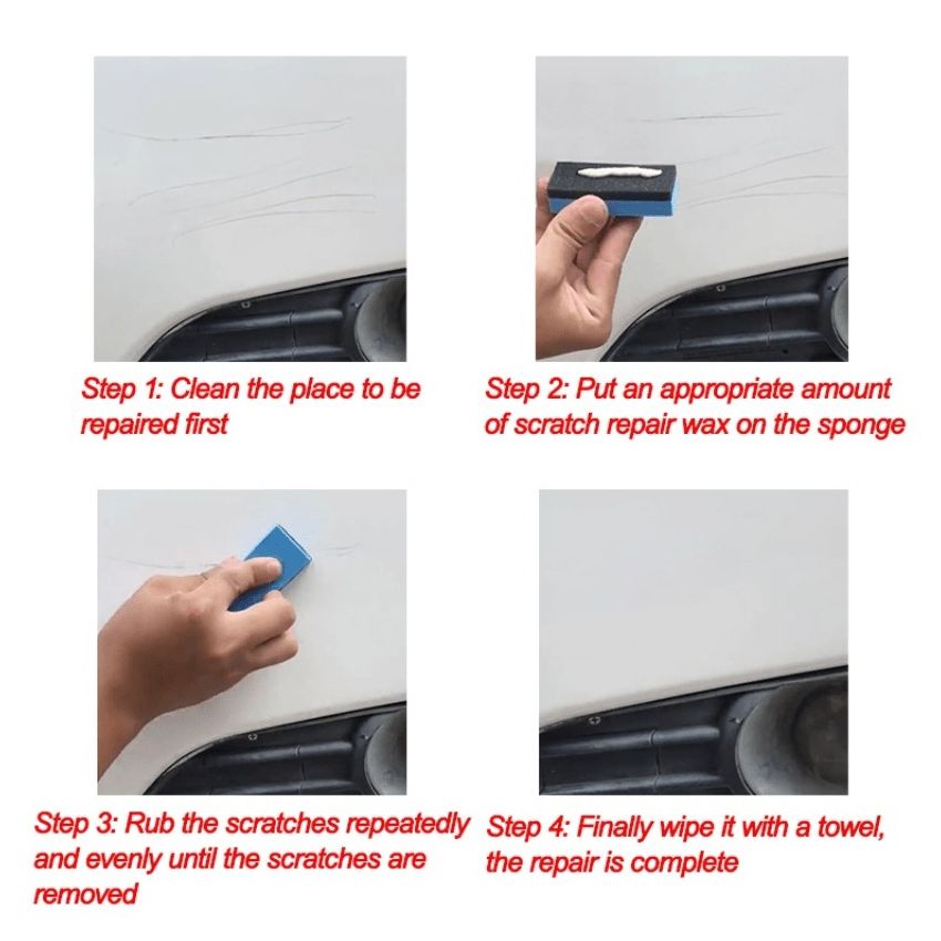 200g Car Scratch Repair Wax – Auto Paint Scratch Remover & Polishing Wax Kit for Car & Motorcycle Paint Care – Quick Fix for Minor Scratches, Swirl Marks & Oxidation