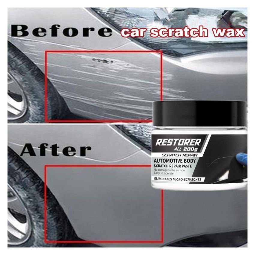 200g Car Scratch Repair Wax – Auto Paint Scratch Remover & Polishing Wax Kit for Car & Motorcycle Paint Care – Quick Fix for Minor Scratches, Swirl Marks & Oxidation