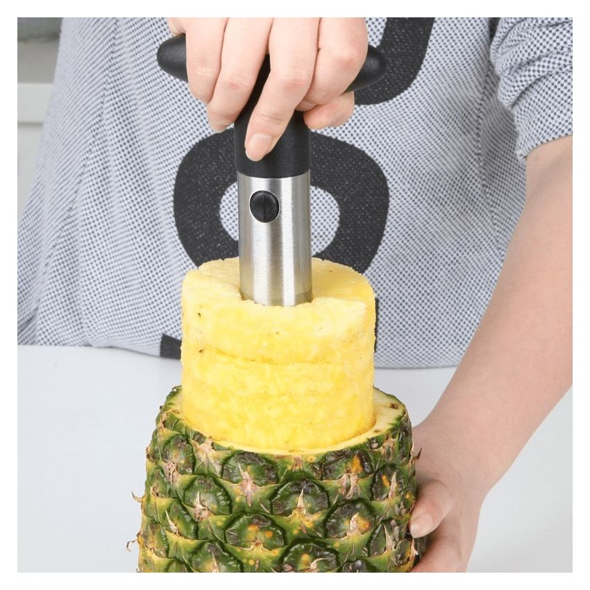 Stainless Steel Pineapple Slicer Corer & Peeler – Heavy-Duty Fruit Cutter Tool for Easy Slicing, Peeling & Paring – Kitchen Gadget for Home, Hotels, Restaurants & Food Service