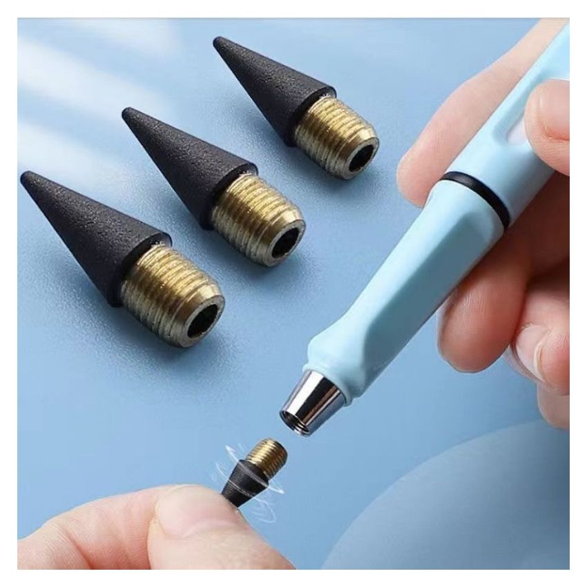 30pcs Eternal Pencil Replacement Tips – Black Technology Non-Sharpening Pencil Lead Refills for Art, Sketching, Drawing & School Student Supplies