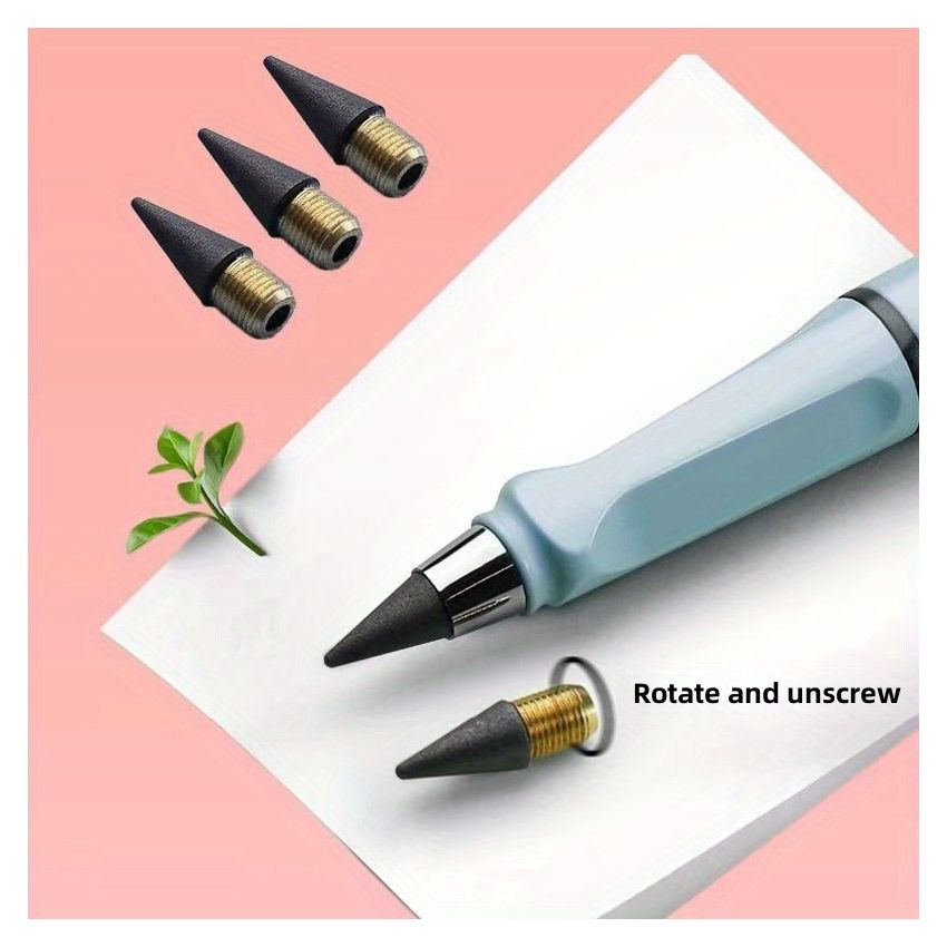 30pcs Eternal Pencil Replacement Tips – Black Technology Non-Sharpening Pencil Lead Refills for Art, Sketching, Drawing & School Student Supplies