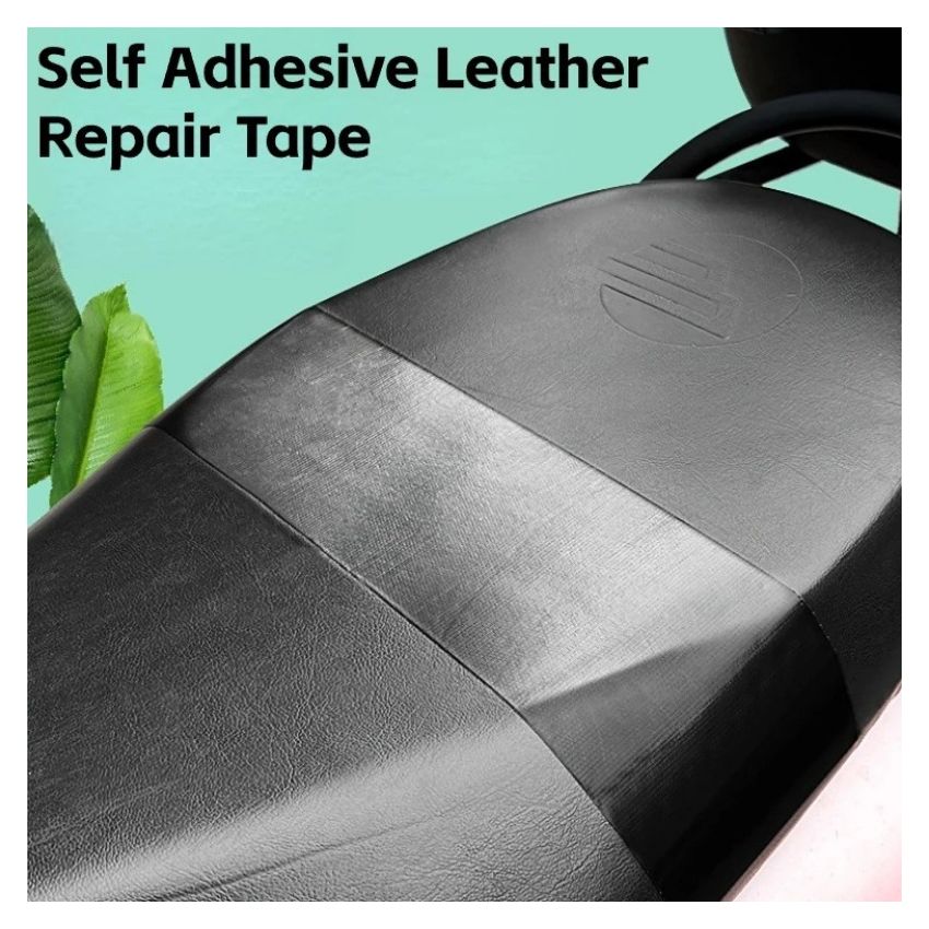 Black Leather Repair Tape – Waterproof Self-Adhesive Patch for Sofa, Car Seat, Furniture, Handbag & More – Durable Multi-Purpose Leather Fix for Tears, Cracks & Wear