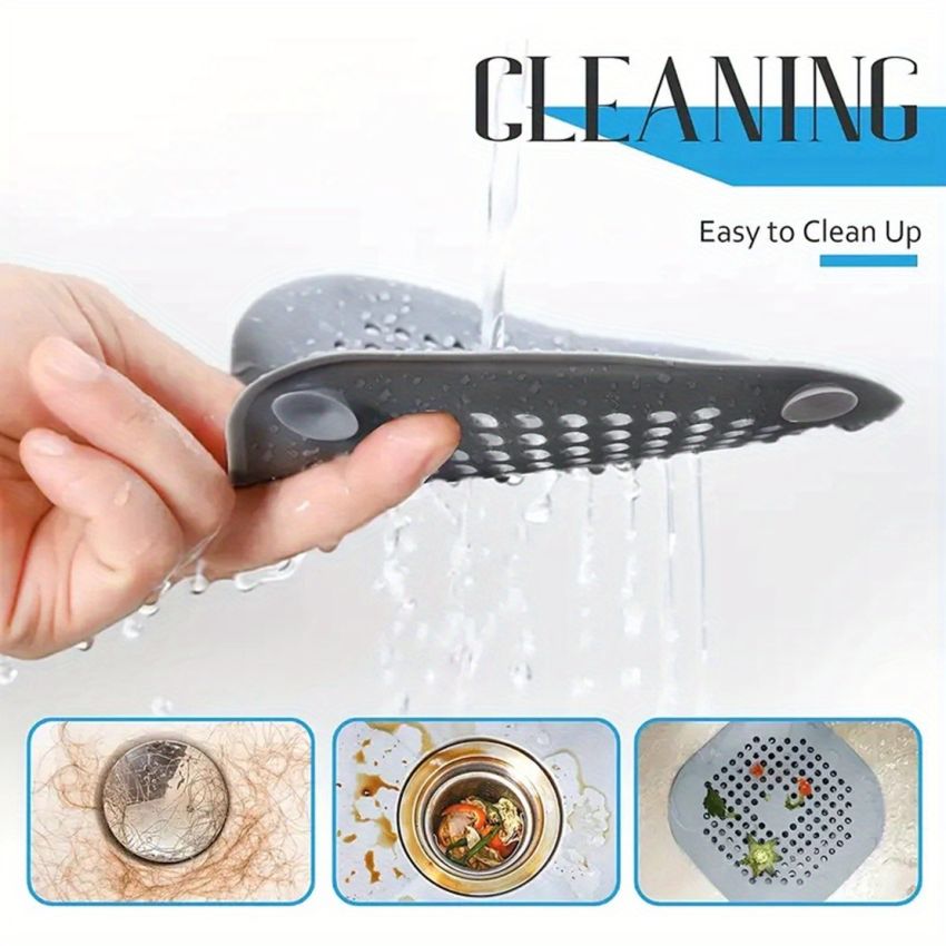 Hair Catcher & Sink Drain Filter – Bathtub, Shower & Kitchen Plug, Deodorizer Stopper, Anti-Clog Hair Filter, Bathroom & Kitchen Drain Tool
