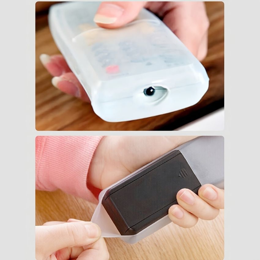 Transparent Silicone Remote Control Case – Dustproof, Protective Cover Sleeve for TV & AC Remotes with Storage Function, Durable & Lightweight Protector