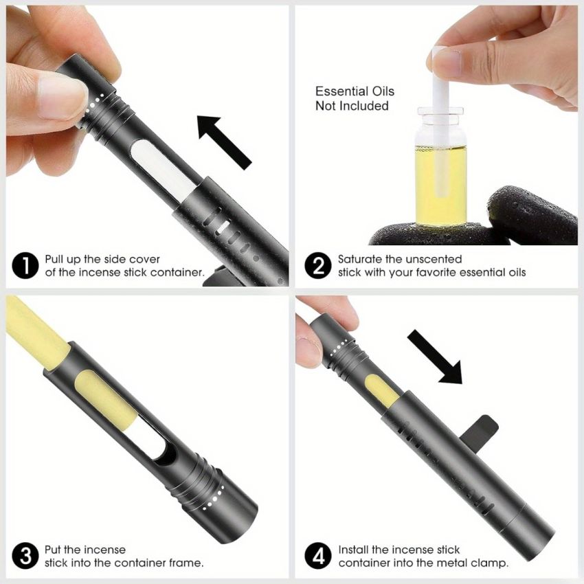 Car Air Vent Diffuser with 5 Refill Cores – Long-Lasting Car Air Freshener Vent Clip, Car Interior Decoration Accessories, Odor Eliminator for Car, Office, Kitchen & Pet Areas