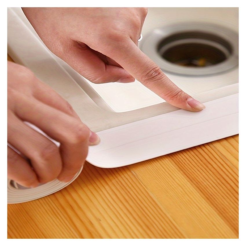 Waterproof Self-Adhesive Toilet & Bathroom Edge Guard – 5m U-Shaped Seal Strip for Toilet Base, Sink & Kitchen – Anti-Splash, Mold-Resistant, Durable Sealing Tape