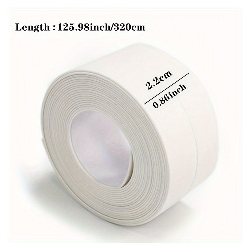 Waterproof Self-Adhesive Toilet & Bathroom Edge Guard – 5m U-Shaped Seal Strip for Toilet Base, Sink & Kitchen – Anti-Splash, Mold-Resistant, Durable Sealing Tape