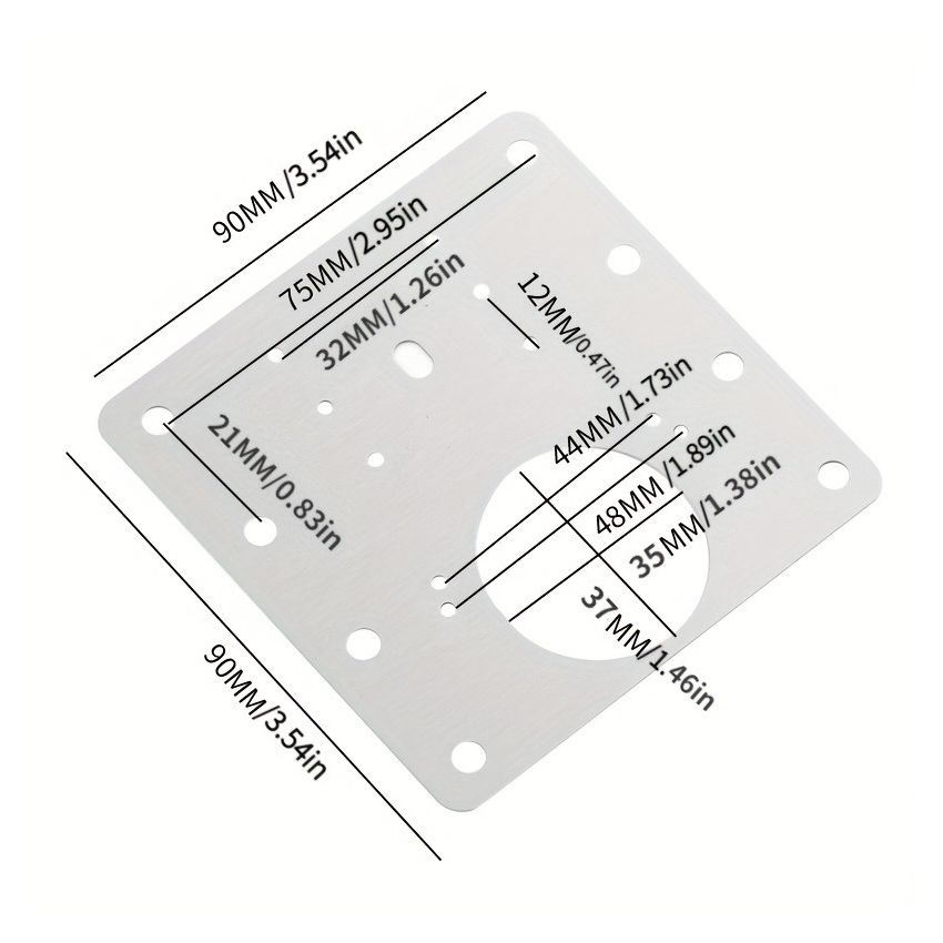 Stainless Steel Hinge Repair Plate Kit – 9x9cm Cabinet Door Fixing Bracket with 6 Screws – Easy Installation for Kitchen Cupboard, Drawer, and Furniture Repair