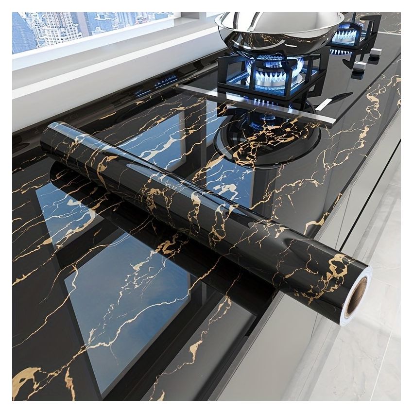 Modern Aesthetic Self-Adhesive Marble Wallpaper – 3 Colors, Decorative Peel & Stick Wall Covering for Kitchen, Bathroom, Tabletop, Room Renovation – 39.98 cm Width, 100/500/1000 cm Length