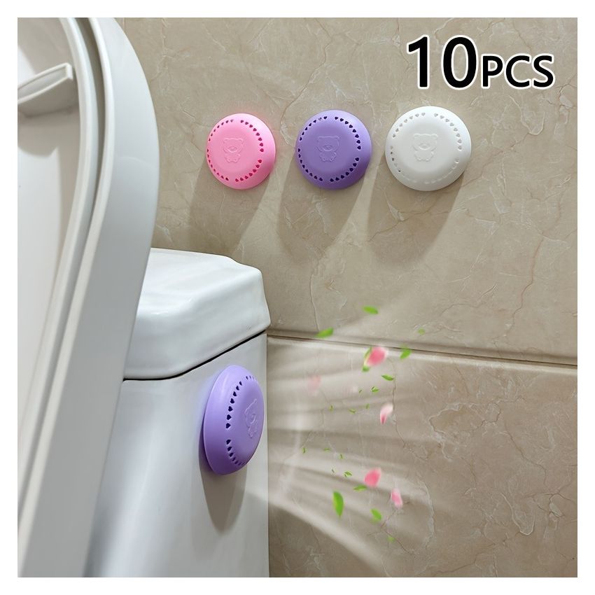 10PCS Aromatherapy Air Freshener Refills with Extra Shells – Long-Lasting Solid Deodorizer Tablets in Cherry Blossom, Rose & Lavender for Home, Car, Bathroom, Closet & Wardrobe Odor Elimination