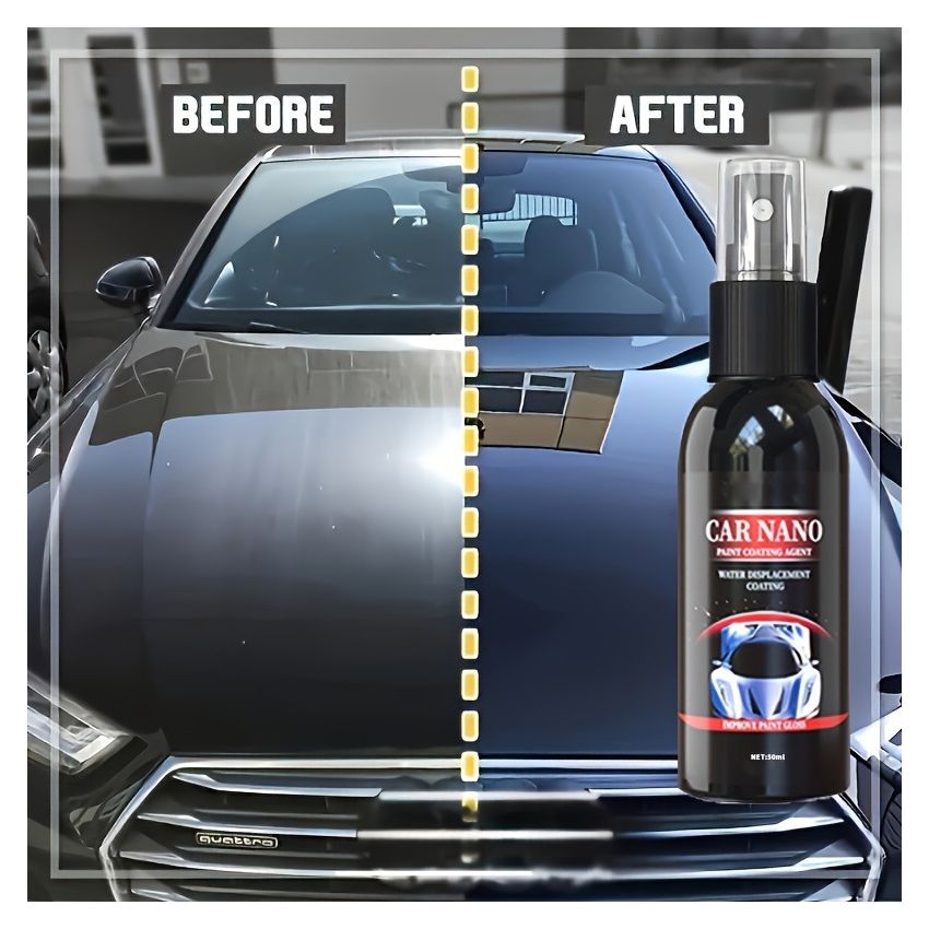 Ultimate Nano Ceramic Coating Spray – Long-Lasting Car Paint Protection, Hydrophobic Shine, Waterproof Ceramic Coating for Cars & Glass, Scratch Resistant Auto Detailing