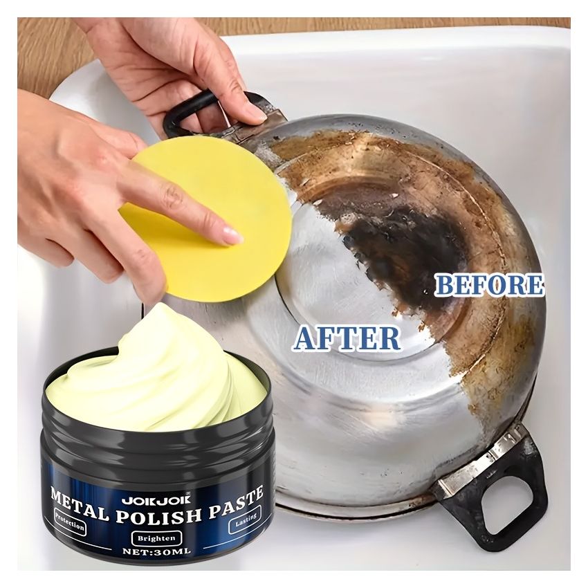 Multifunctional Metal Polishing Paste 30ML + SCRUB PDA – All-in-One Chrome & Metal Repair, Rust Removal & Polishing Compound for Cars, Motorcycles, RVs, Kitchen Utensils, Bathroom & Stainless Steel