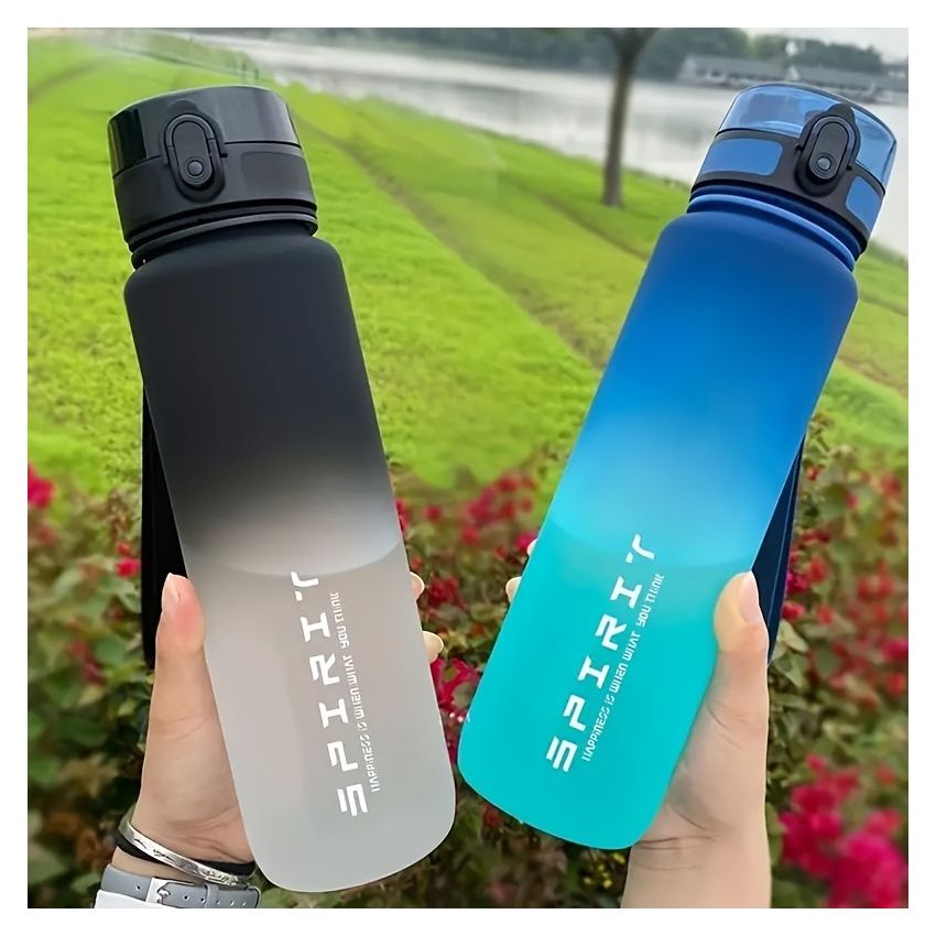 Gradient Sports Water Bottle 1000ml – Large Capacity, Durable Plastic Drinking Bottle for Men & Women, Leakproof Travel Cup for Fitness, Hiking, Camping & Outdoor Activities
