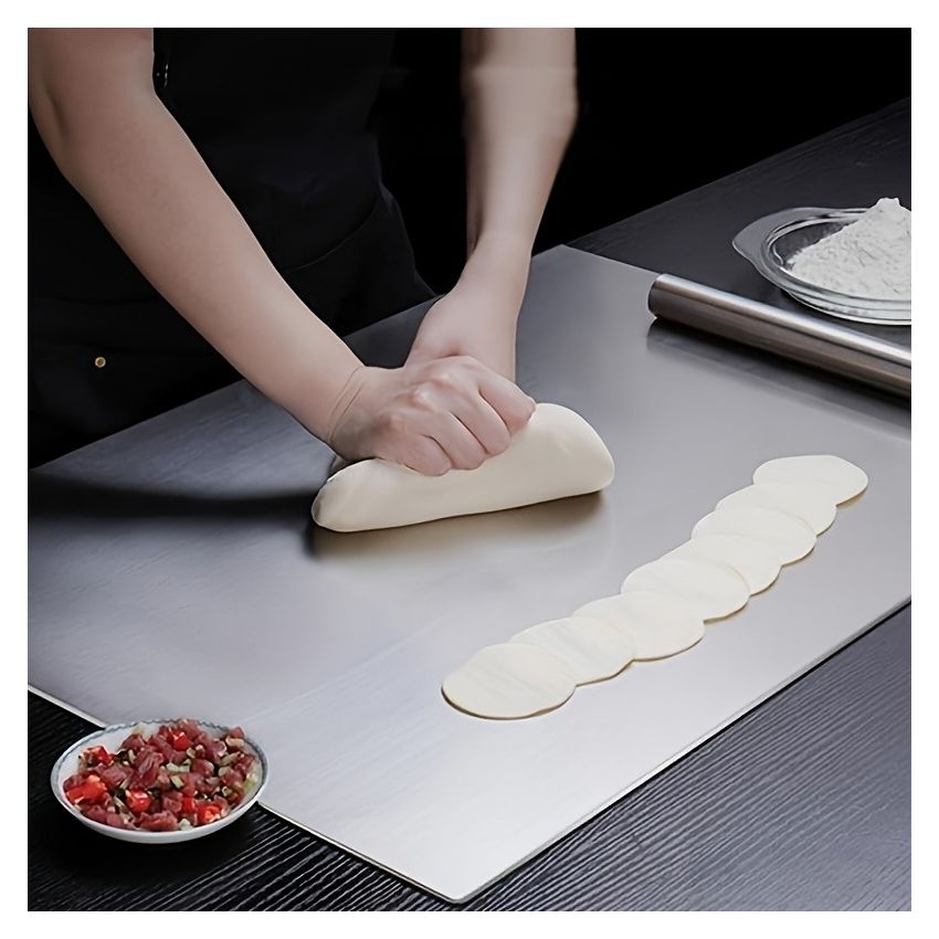 Premium Double-Sided Stainless Steel Chopping Board – Food Grade, Rust-Resistant, Dishwasher Safe & Durable – Ideal for Kitchen