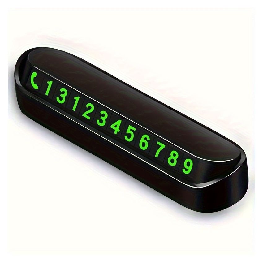 Car Dashboard Parking Number Display Plate – Durable ABS Temporary Phone Number Frame with Magnetic Digits, Heat & Sun Resistant, Easy-to-Move Design for Car Owners