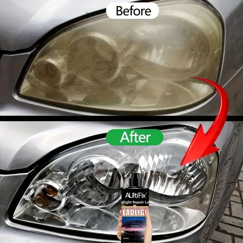 Car Headlight Repair Cream 100ml – Anti-Oxidation, Scratch Remover & Plastic Polish – Universal Fit PVC Light Restorer for Clear, Bright & Long-Lasting Headlamp Care