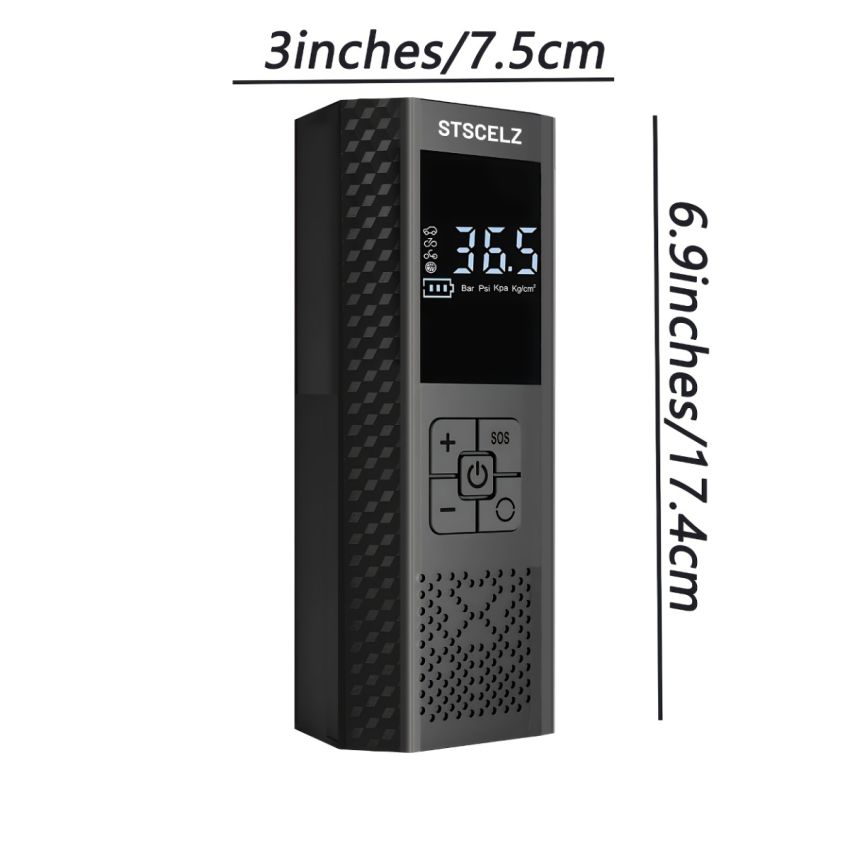 Portable Air Compressor Tire Inflator 150 PSI – Cordless Smart Car Tire Pump with Pressure Gauge, LED Light, Auto Shutoff – Fast 3X Inflation for Cars, Motorcycles, Bicycles & Balls