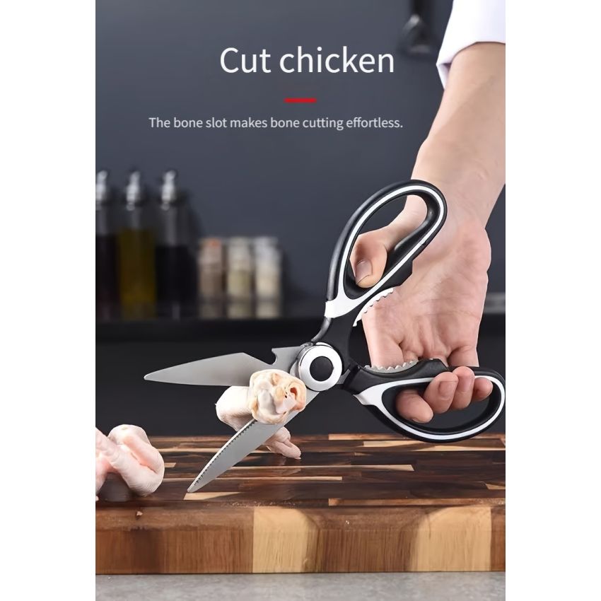 Heavy-Duty Kitchen Shears – 420 Stainless Steel Multipurpose Scissors for Chicken, Duck, Fish & Vegetables – Sharp Blades, Ergonomic Handles, Food-Safe, Durable Cooking Tool