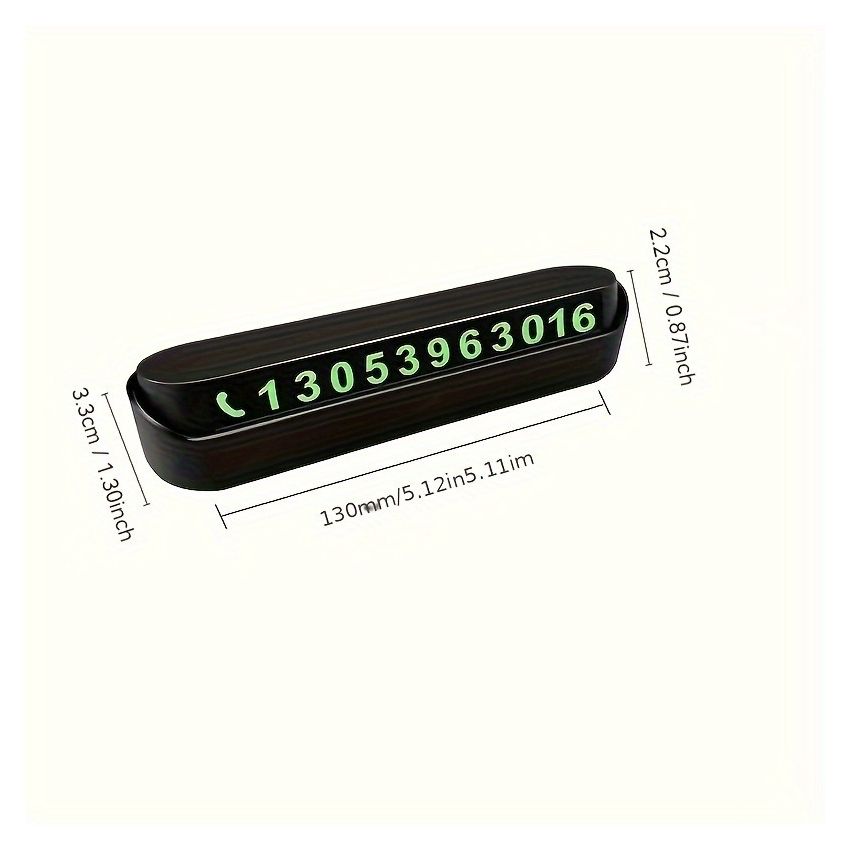 Car Dashboard Parking Number Display Plate – Durable ABS Temporary Phone Number Frame with Magnetic Digits, Heat & Sun Resistant, Easy-to-Move Design for Car Owners