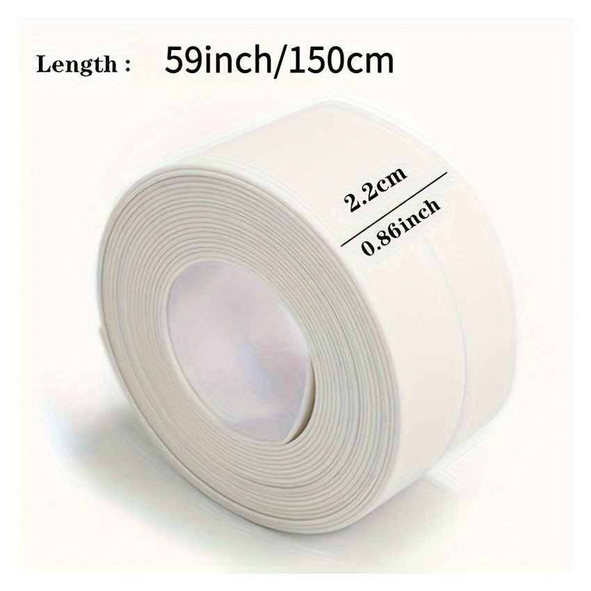 Waterproof Self-Adhesive Toilet & Bathroom Edge Guard – 5m U-Shaped Seal Strip for Toilet Base, Sink & Kitchen – Anti-Splash, Mold-Resistant, Durable Sealing Tape