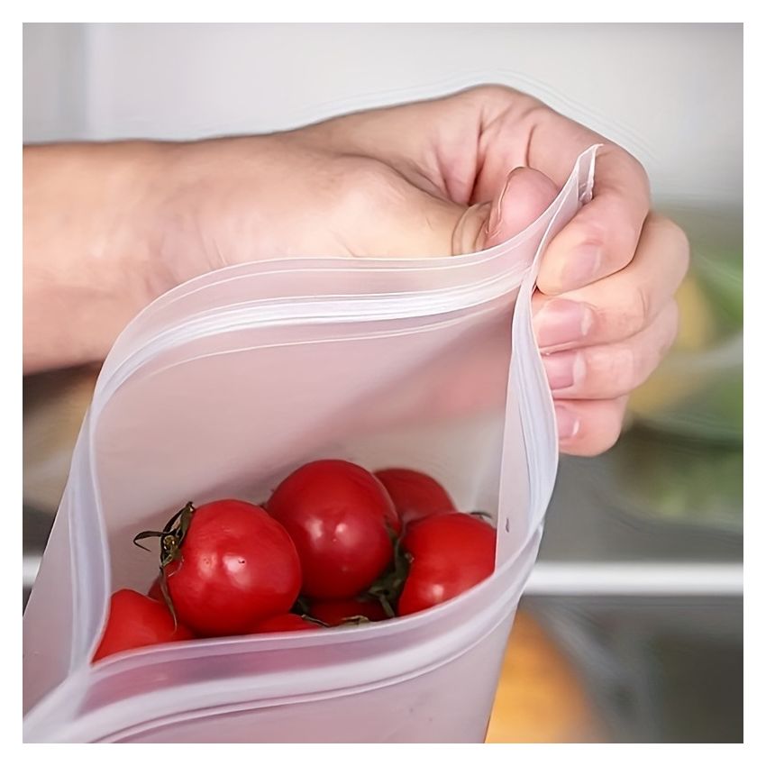 Reusable Silicone Food Storage Bag – 1pcs, Leak Proof, BPA Free, Stand-Up, Self-Sealing