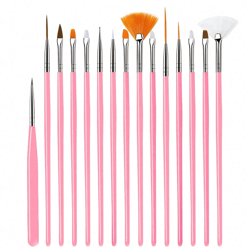 15pcs Fine Detail Paint Brush Set – Miniature Paint Brushes for Model Painting, Acrylic, Watercolor, Oil, Nail Art, Airplane Kits & Detailing
