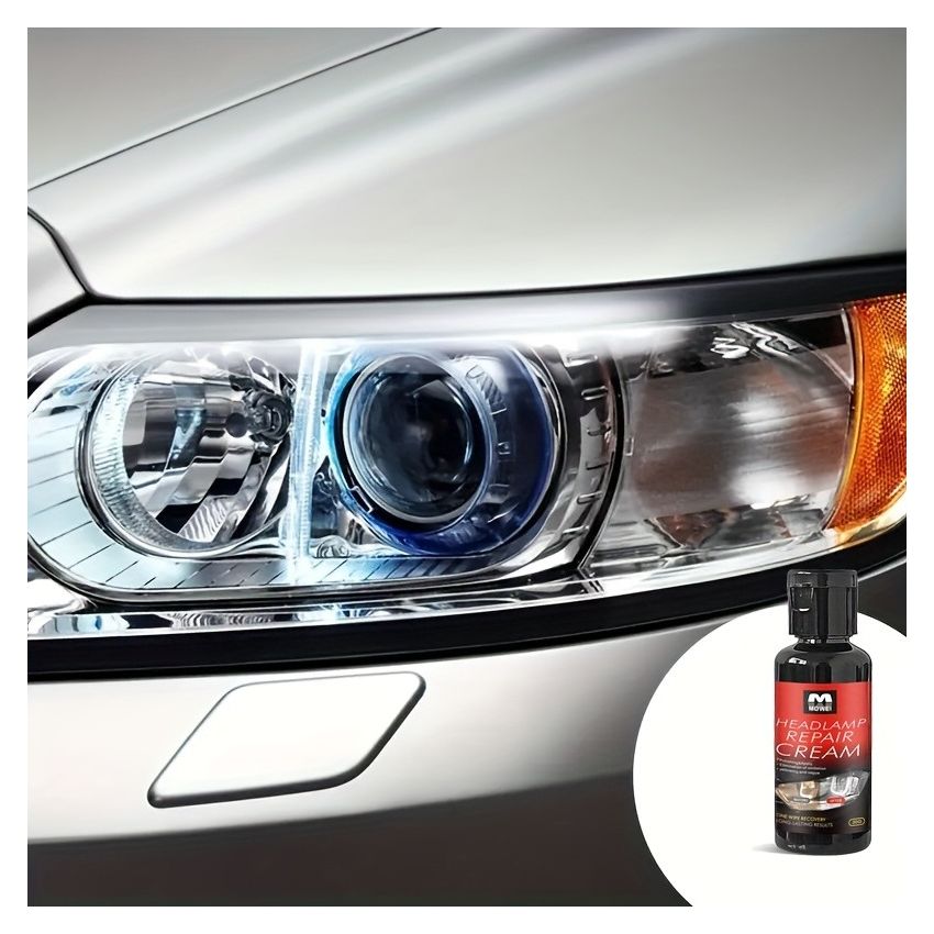 30g Headlight Renovation Kit – Headlight Polishing & Scratch Repair Cream, Restores Yellowed, Aged, Scratched, and Fuzzy Car Lights, DIY Easy Use for 90% Brightness Like New
