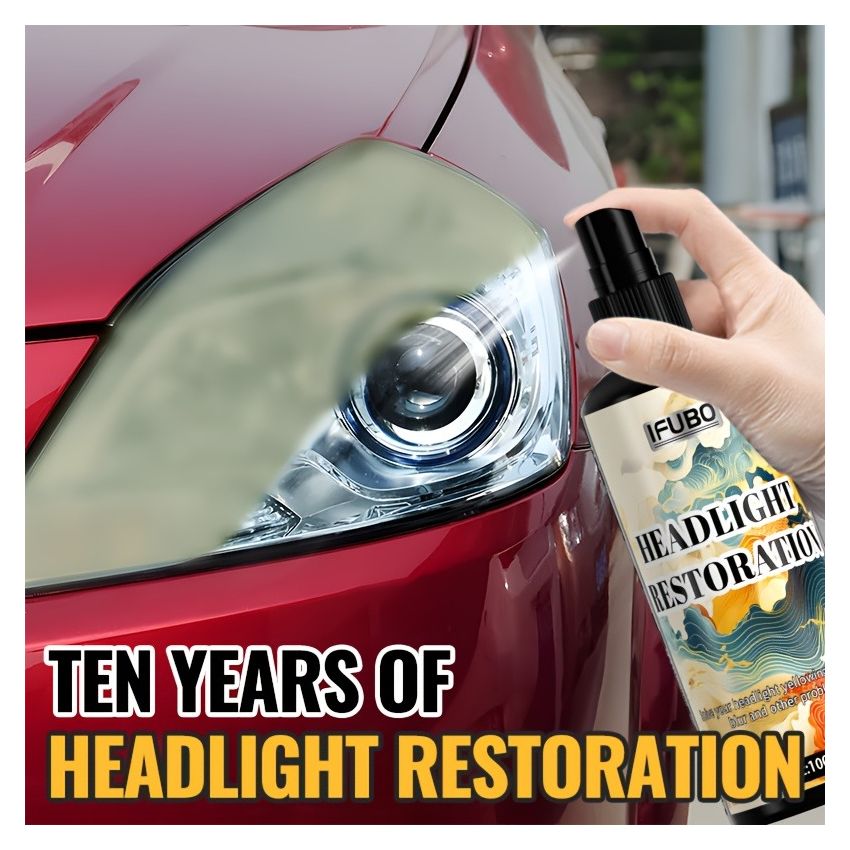 100ml Headlight Restoration Kit with Sponge – Car Headlight Oxidation Remover & Polishing Solution, Universal Lens Repair for Clear, Bright Headlamps – Quick Non-Grinding DIY Kit