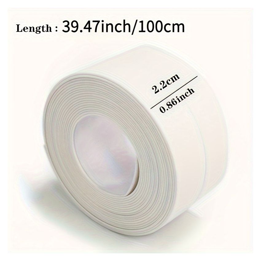 Waterproof Self-Adhesive Toilet & Bathroom Edge Guard – 5m U-Shaped Seal Strip for Toilet Base, Sink & Kitchen – Anti-Splash, Mold-Resistant, Durable Sealing Tape