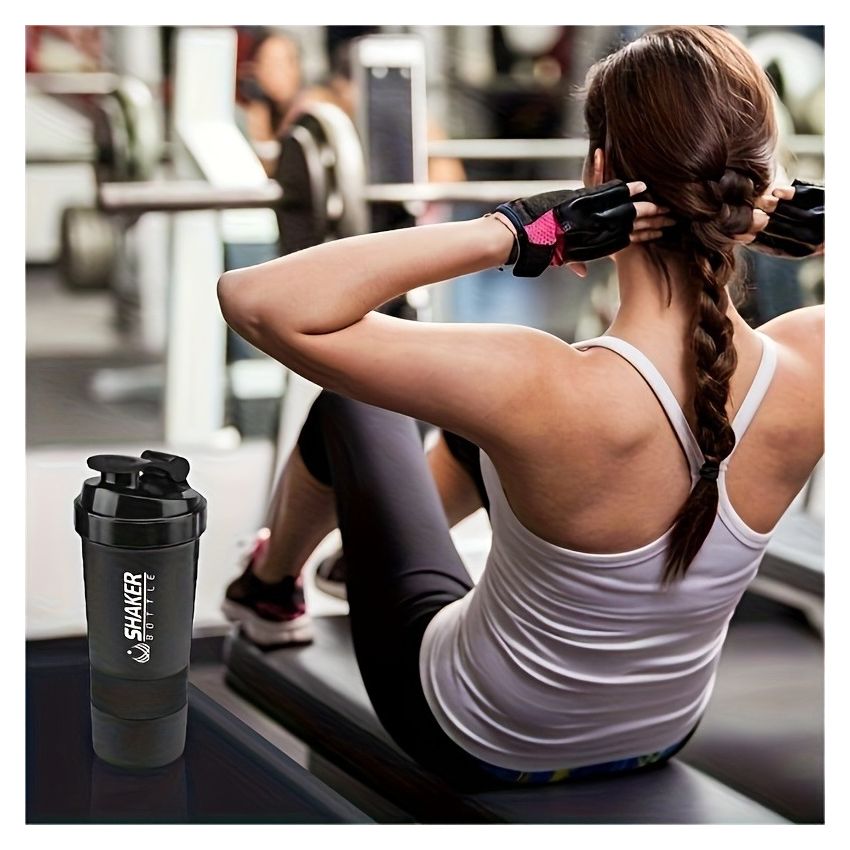 Portable Protein Shaker Cup 16oz – Leak-Proof Shaker Bottle for Gym, Fitness & Sports | Durable PP Material, Lightweight Shaking Cup for Protein Shakes, Smoothies & Meal Prep