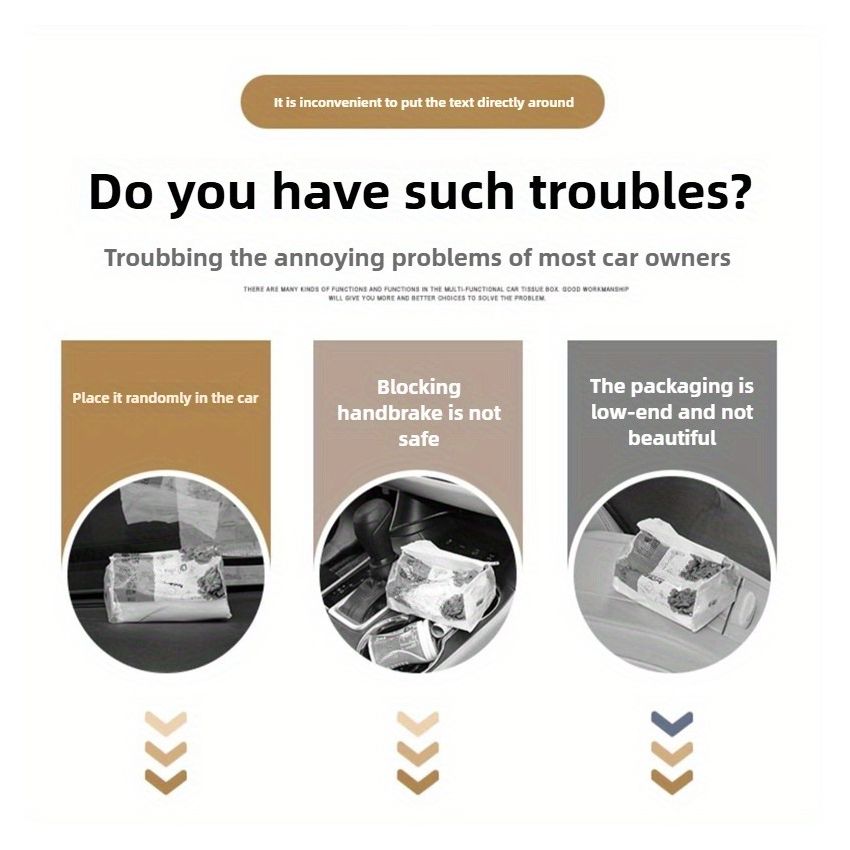 PU Leather Car Tissue Box Holder with Glasses Clip – Multi-Functional Organizer for Sun Visor & Center Console – Includes 1 Tissue, 6 Colors, Stylish Dashboard Car Decor