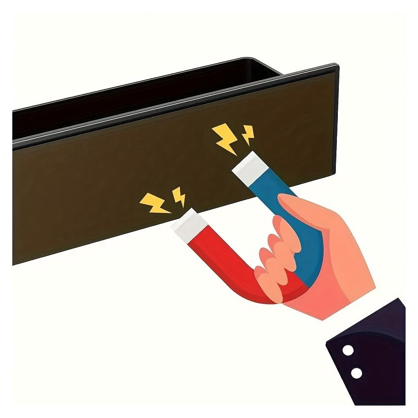 2-Pack Large Magnetic Plastic Storage Baskets – Space-Saving Kitchen Organizer for Fridge, Microwave, Washing Machine (No-Drill)