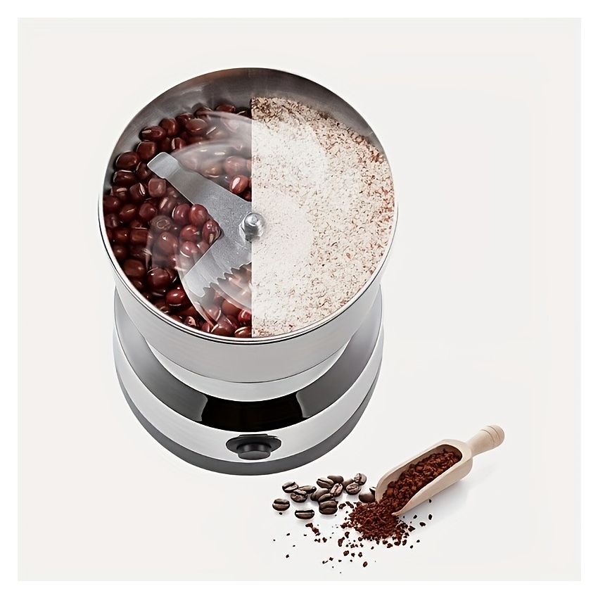 High-Power Electric Coffee & Grain Grinder – 25,000 RPM Fast Grinding, Stainless Steel Blades, Compact Multi-Purpose Kitchen Tool for Coffee, Spices & Nuts – Durable & Sleek Design