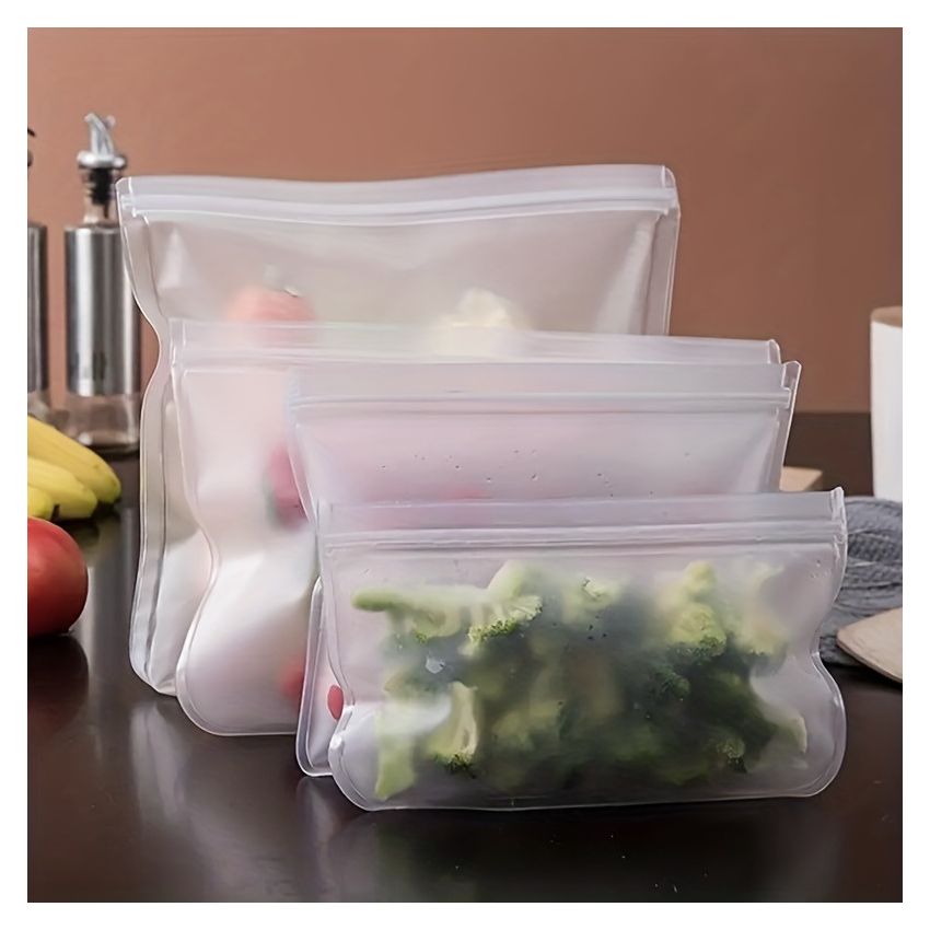 Reusable Silicone Food Storage Bag – 1pcs, Leak Proof, BPA Free, Stand-Up, Self-Sealing