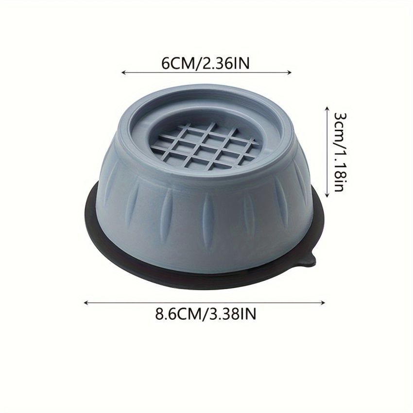 4 PCS Anti-Vibration Washing Machine Pads – Non-Slip, Shock Absorbing, Noise Reducing & Moisture-Proof Mats for Washing Machine, Dryer, Refrigerator & Laundry Appliances