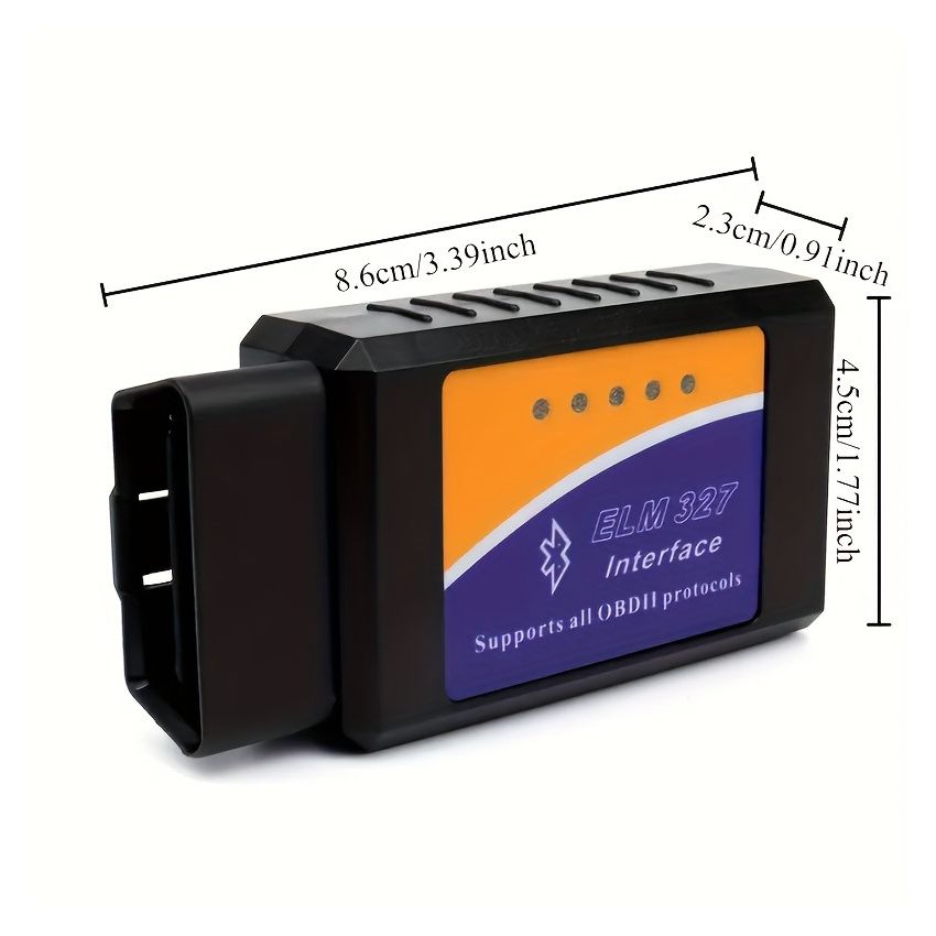 Wireless OBD2 Scanner for Car Diagnostics – Full System Scan, Emissions Test, Real-Time Data for Android & iOS – No Battery Needed, Vehicle Fault Code Reader, Durable Car Gadget