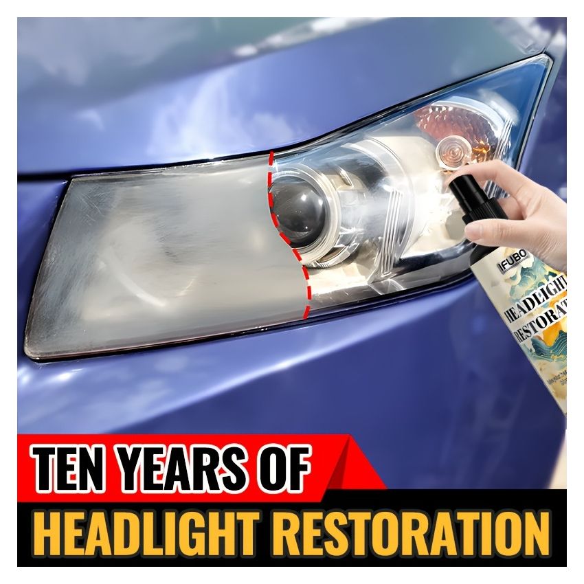 100ml Headlight Restoration Kit with Sponge – Car Headlight Oxidation Remover & Polishing Solution, Universal Lens Repair for Clear, Bright Headlamps – Quick Non-Grinding DIY Kit