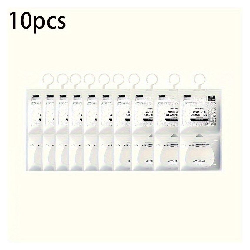 Hanging Moisture Absorbing Bags – 56.43oz Dehumidifier for Closet, Bedroom & Bathroom | No-Electric Humidity Absorber for Clothes & Wardrobe – Pack of 5 Large Desiccant Bags