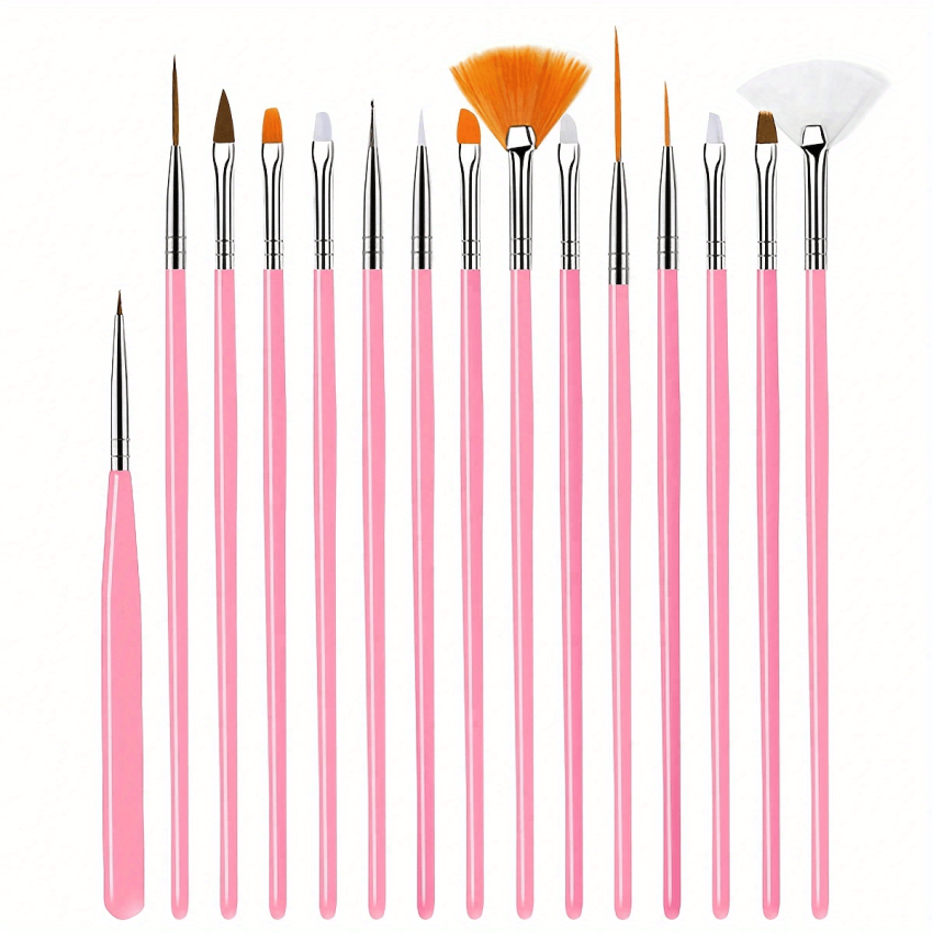 15pcs Fine Detail Paint Brush Set – Miniature Paint Brushes for Model Painting, Acrylic, Watercolor, Oil, Nail Art, Airplane Kits & Detailing
