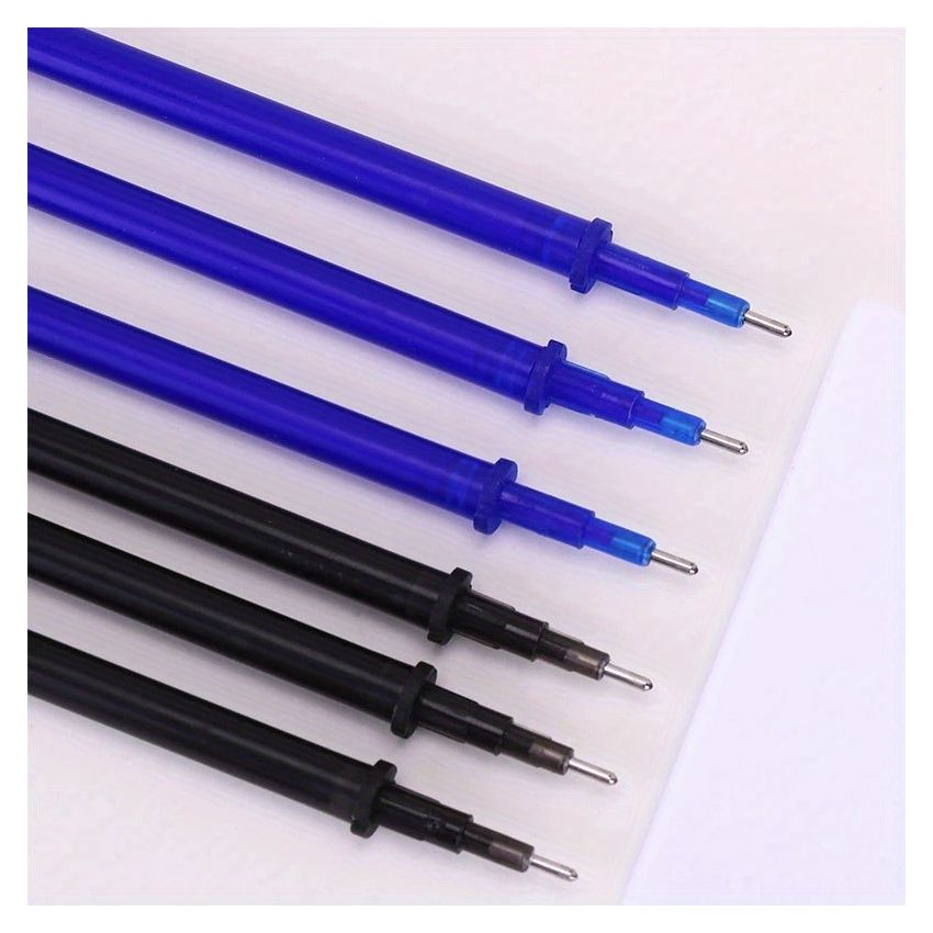 13pcs Erasable Gel Pen Set 0.5mm Blue & Black Ink | Washable Handle, Smooth Writing, Refillable Pens with 10 Refills + 1 Eraser | School & Office Stationery Supplies