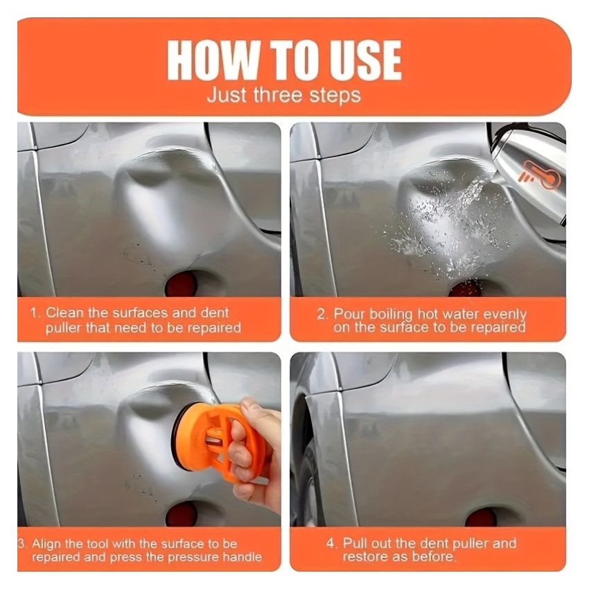 2 PCS Car Dent Puller Set – Large & Small Suction Cup Auto Bumper & Body Dent Repair Tool, Easy Bump Fixer for Cars, Trucks & SUVs